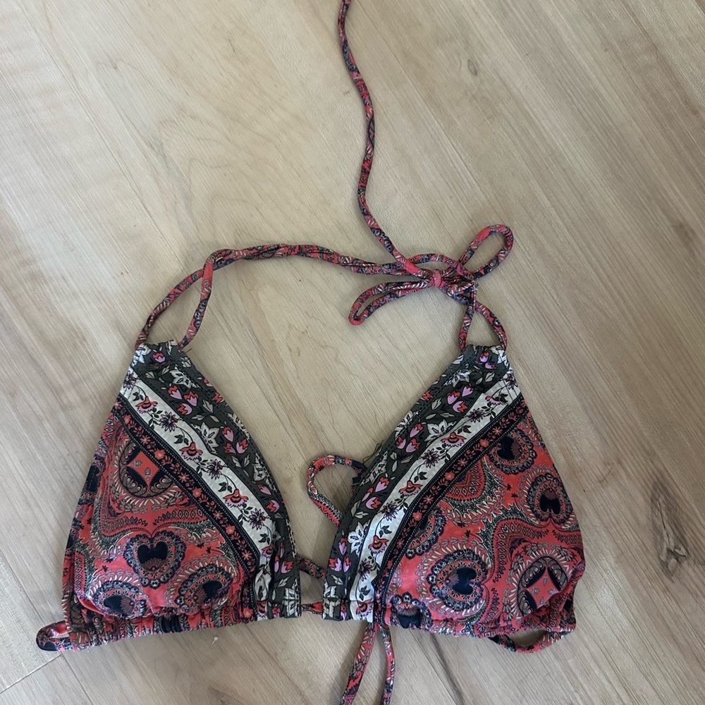 Paisley Print Bikini Top